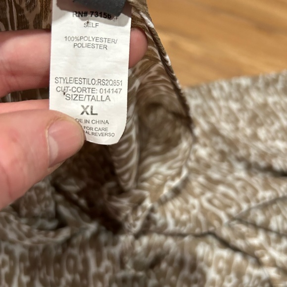 Kenneth Cole Reaction Animal Print Swim Cover Up Size XL - Picture 4 of 4